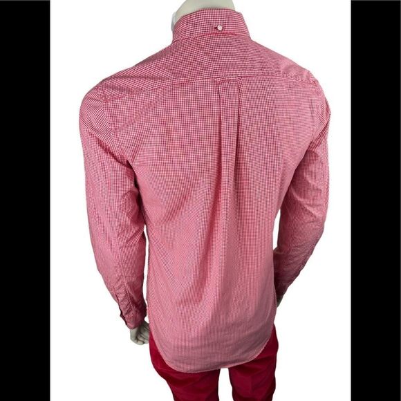 Todd Snyder New York Red/White Check L/S Dress Shirt Size Small - Picture 2 of 10